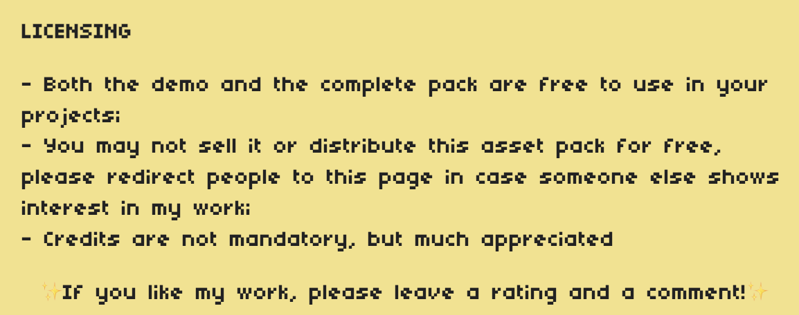 Original leohpaz sound pack licensing notice